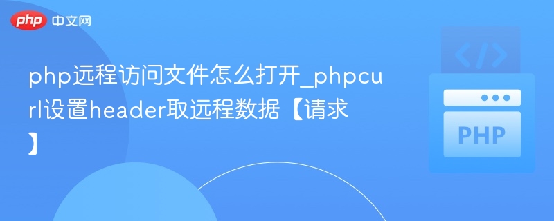 php远程访问文件怎么打开_phpcurl设置header取远程数据【请求】