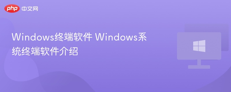 Windows终端软件 Windows系统终端软件介绍