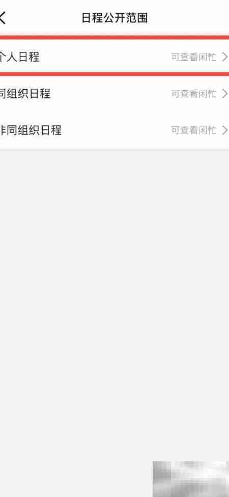 钉钉隐藏个人日程方法