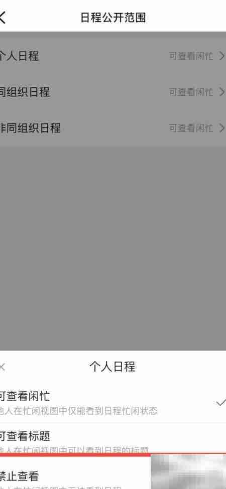 钉钉隐藏个人日程方法