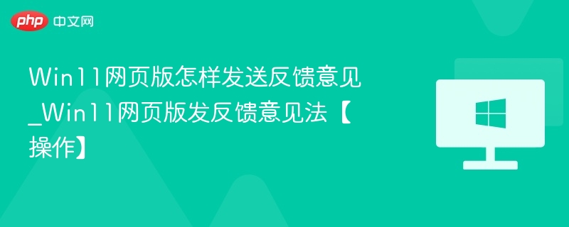 Win11网页版如何提交反馈意见