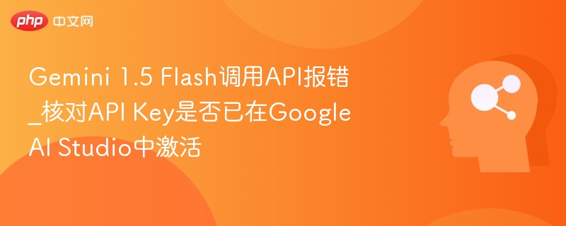 Gemini 1.5 Flash API报错解决方法