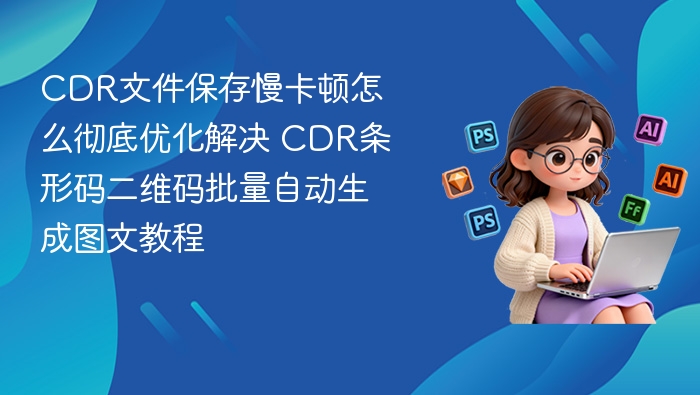 CDR文件保存慢卡顿怎么彻底优化解决 CDR条形码二维码批量自动生成图文教程