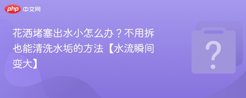 花洒堵塞怎么处理？不用拆就能疏通水垢