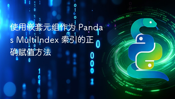嵌套元组赋值Pandas MultiIndex索引方法