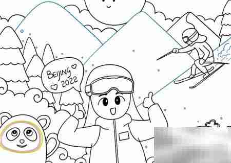 谷爱凌简笔画教程