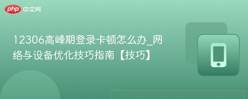 12306高峰期登录卡顿怎么办_网络与设备优化技巧指南【技巧】