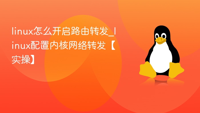 linux怎么开启路由转发_linux配置内核网络转发【实操】