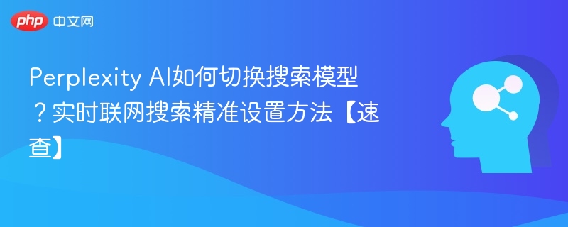 PerplexityAI模型切换与实时搜索设置