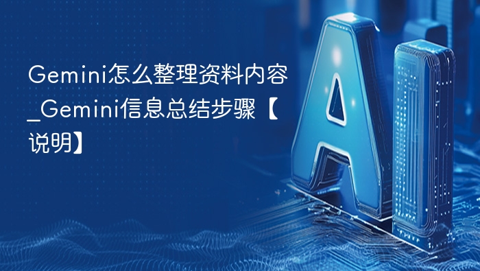 Gemini资料整理技巧与信息总结步骤