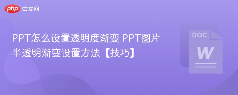 PPT图片透明度渐变设置方法