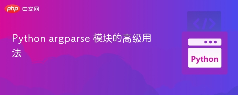 Python argparse 模块的高级用法