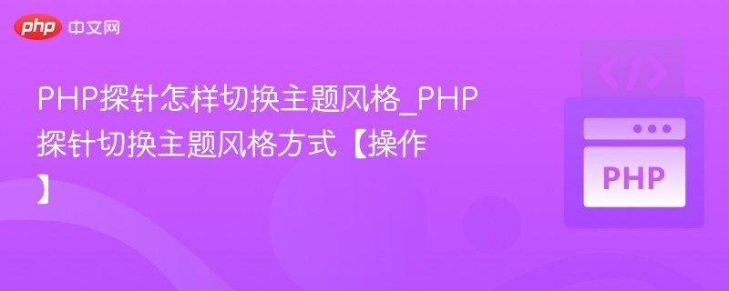 PHP探针怎样切换主题风格_PHP探针切换主题风格方式【操作】