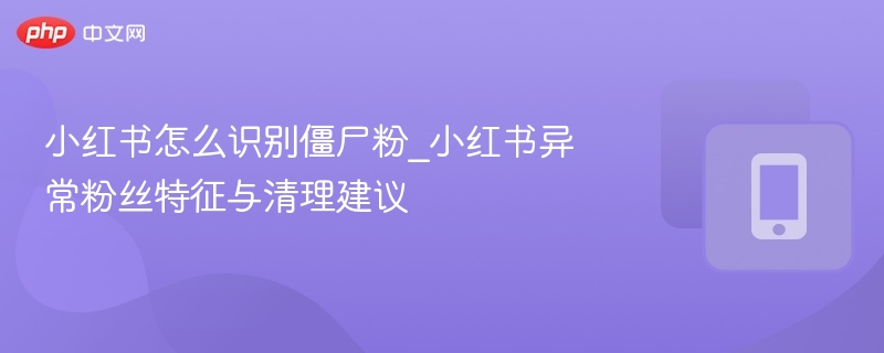 小红书识别僵尸粉技巧与清理方法