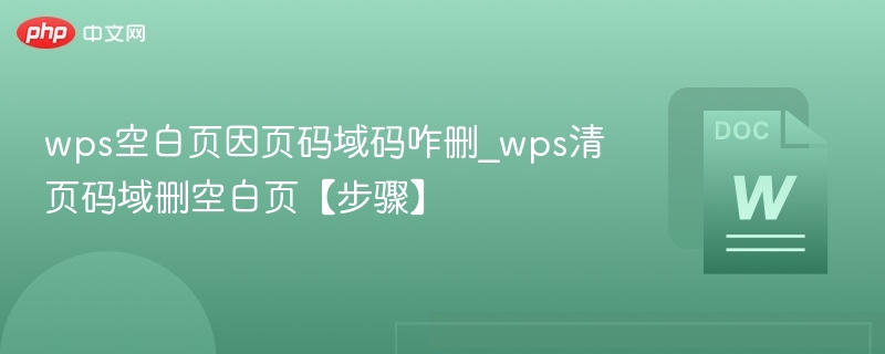 wps空白页因页码域码咋删_wps清页码域删空白页【步骤】