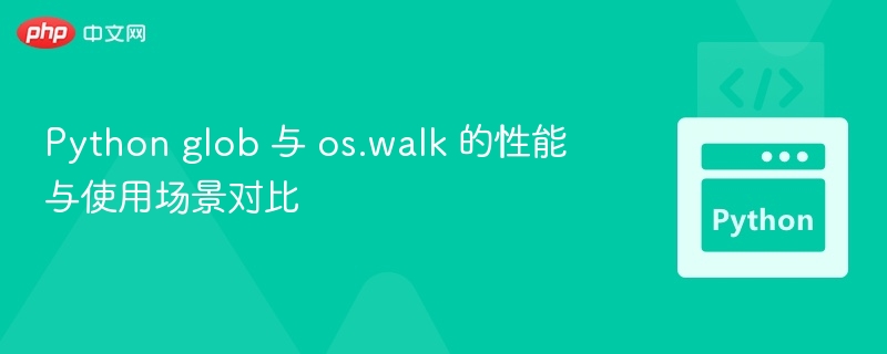 Python glob 与 os.walk 的性能与使用场景对比