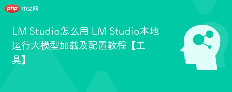 LM Studio怎么用 LM Studio本地运行大模型加载及配置教程【工具】