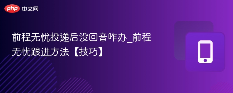 投递无回复？教你高效跟进技巧