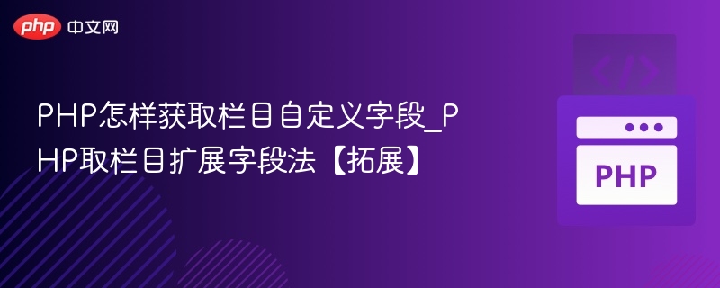 PHP获取栏目自定义字段技巧分享