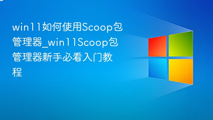 win11如何使用Scoop包管理器_win11Scoop包管理器新手必看入门教程
