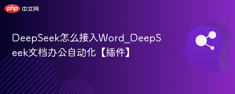 DeepSeekWord插件接入教程