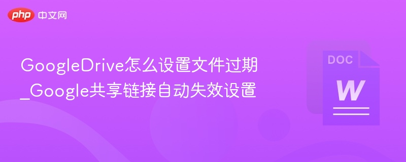 GoogleDrive文件过期设置方法