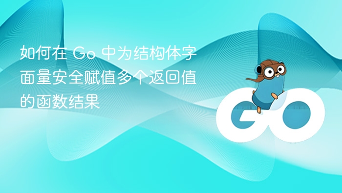 如何在 Go 中为结构体字面量安全赋值多个返回值的函数结果
