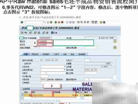 SAP毛坯半成品销售