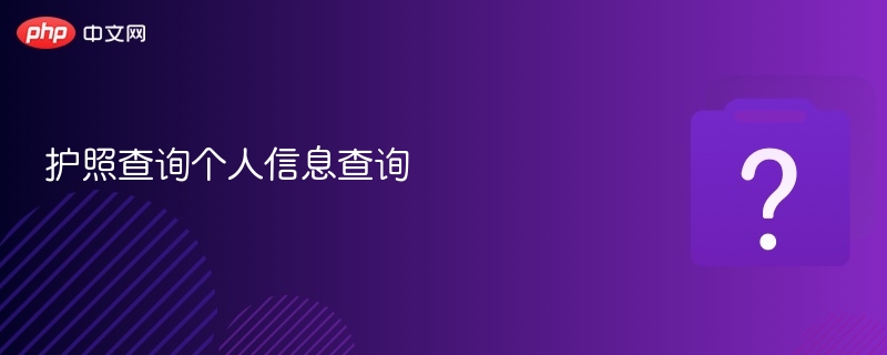 护照查询个人信息查询