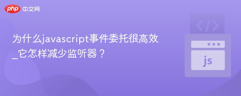 事件委托为何高效？如何减少监听器？