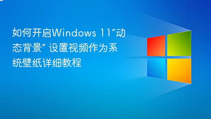 Windows11动态背景设置方法