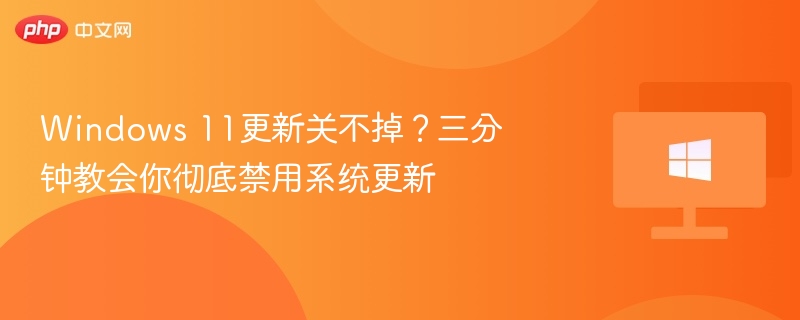 Windows11更新无法关？三步禁用教程