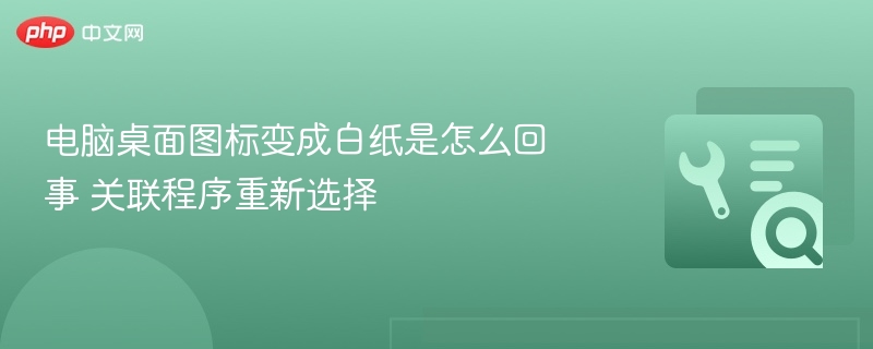 桌面图标变白纸怎么解决关联程序怎么选