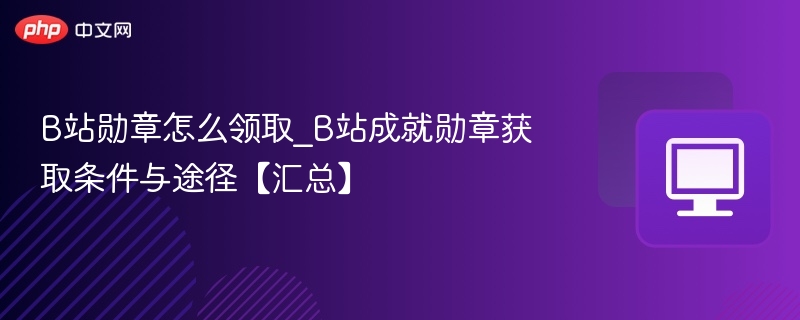 B站勋章怎么领成就勋章获取方法