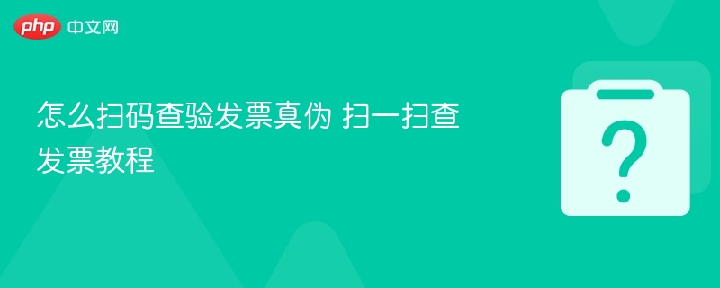扫码查发票真伪方法详解
