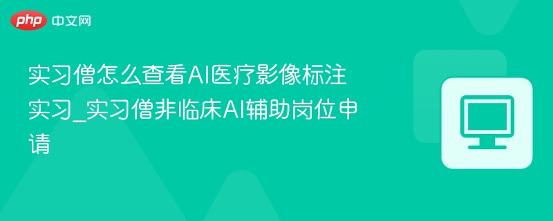 实习僧AI医疗标注实习怎么申请