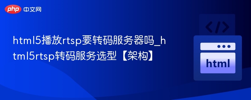 HTML5播放RTSP需转码吗？RTSP转码服务选型解析