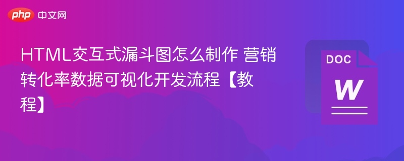 HTML漏斗图制作教程：营销转化率可视化开发流程