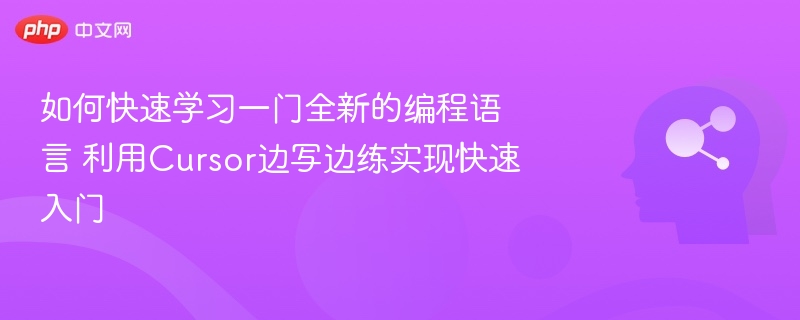 快速入门编程语言，Cursor边写边练技巧