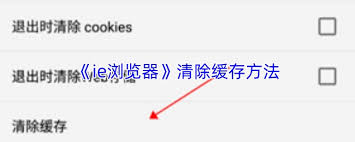 IE浏览器缓存清除方法详解