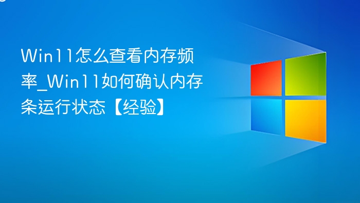 Win11怎么查看内存频率_Win11如何确认内存条运行状态【经验】