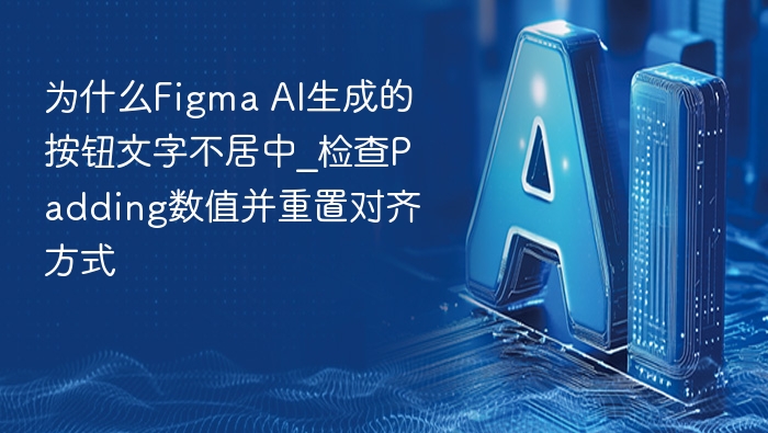 为什么Figma AI生成的按钮文字不居中_检查Padding数值并重置对齐方式