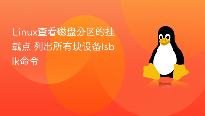 Linux查看磁盘分区挂载点，lsblk命令详解