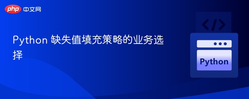 Python 缺失值填充策略的业务选择