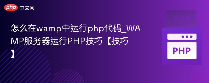 WAMP运行PHP技巧分享