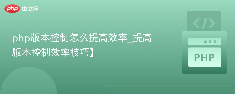 php版本控制怎么提高效率_提高版本控制效率技巧】
