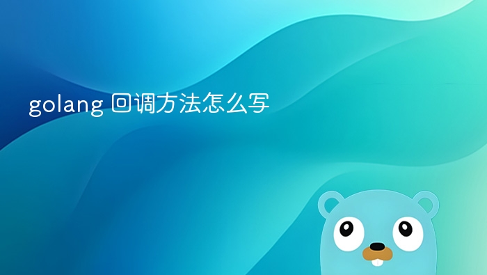 golang 回调方法怎么写