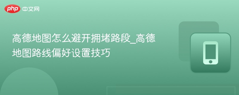 高德地图避开拥堵方法_路线设置技巧