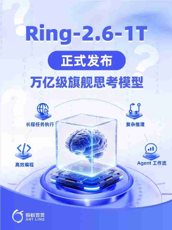 蚂蚁百灵发布万亿级思考模型 Ring-2.6-1T,支持推理强度自定义