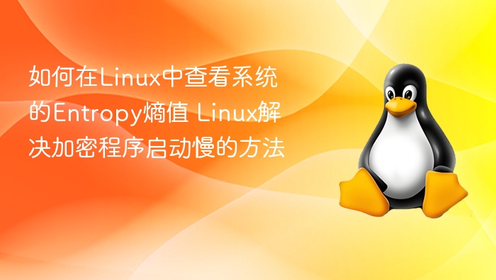 如何在Linux中查看系统的Entropy熵值 Linux解决加密程序启动慢的方法